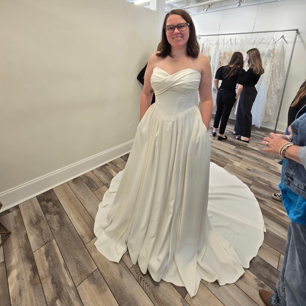 Essence of Australia Matte Satin Wedding Gown